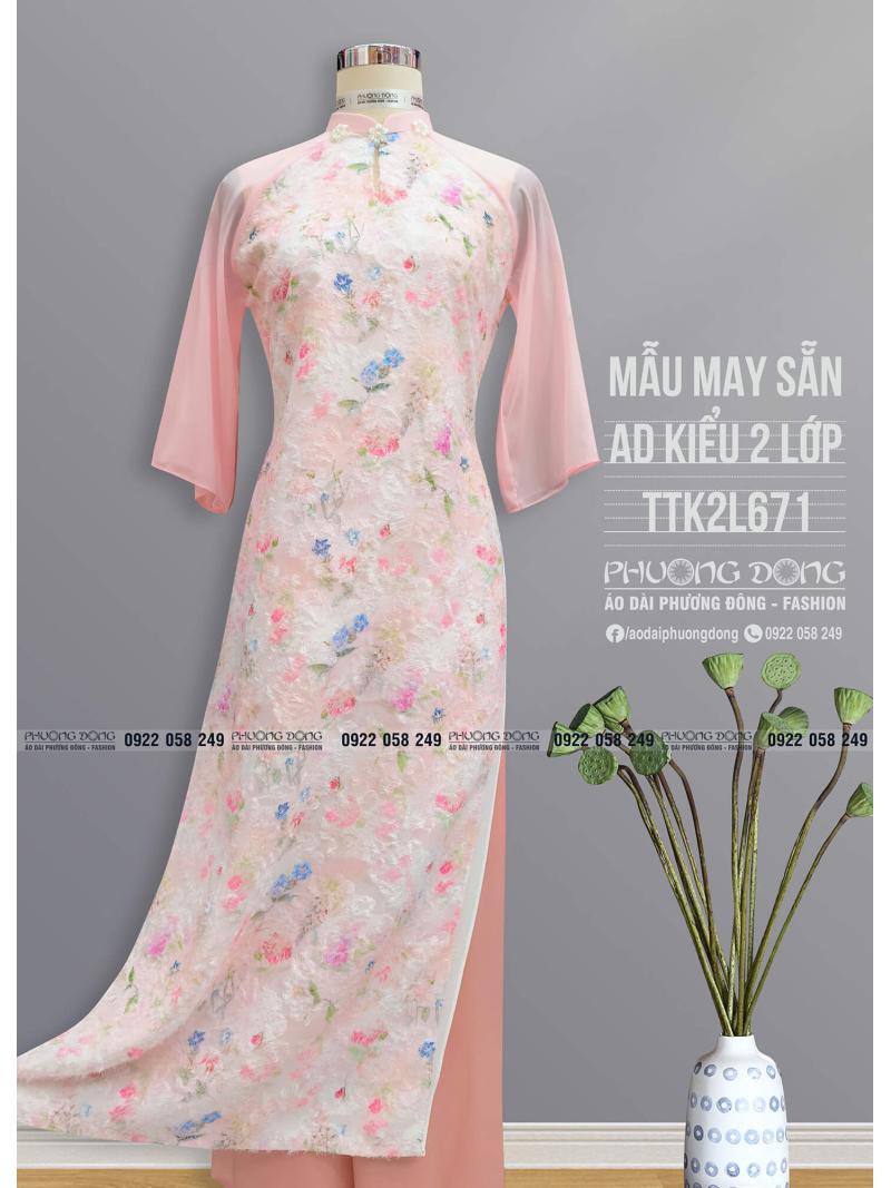 Áo Dài Phom Trẻ 2 Lớp 4 Tà TTK2L671